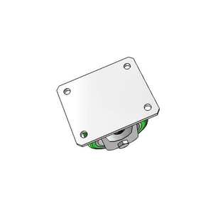 Roue TR-ROLL avec support électrosoudé fixe EE MHD 700Kg 62AL - Product Image 2