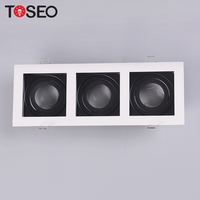 Spot lumineux carré encastré à Led, plusieurs luminaires encastrés