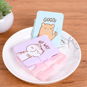 Portable Comb And Mirror <b>Set</b> <b>Square</b> Plastic Folding Makeup Mirror Mini Round Mirror For Travel Outdoor Use - Product Image 4