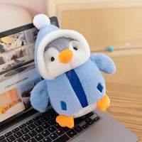 Peluche pingouin travesti, coussin animal canard jaune confortable, rembourrage en coton PP, cadeau d'anniversaire parfait pour les filles