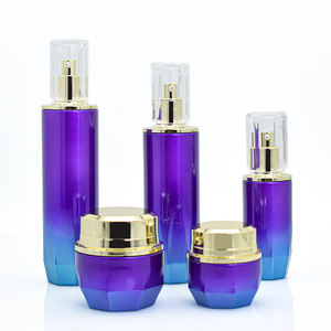 Impression de marque privée de luxe 1oz 4oz Lotion de soin de la peau en verre 100ML Ensemble de bouteilles de toner en verre dégradé avec pot en verre crème 20g 50g - Product Image 5