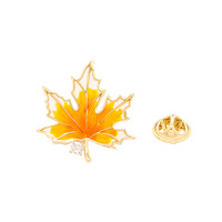 Usine directement vente lot d'épingles en gros luxe revers insigne broche personnalisé dame broches pellucide émail doux métal feuille d'érable broche