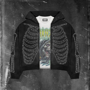 Vente en gros de sweats à capuche unisexes de haute qualité 100% coton, style streetwear, coupe ample, pour l'automne, avec impression de logo personnalisée par transfert thermique - Product Image 1