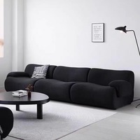 Laimi Canapé modulaire en tissu de style vintage Combinaison libre de laine d'agneau de forme unique Coin comprimé au sol pour la vie