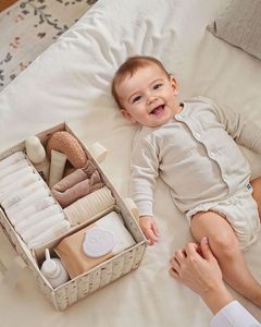 Organizador de Pañales para Bebés Recién Nacidos, Cesta de Almacenamiento Elegante para Guardería, Fabricante de Artículos Esenciales para Bebés - Product Image 3