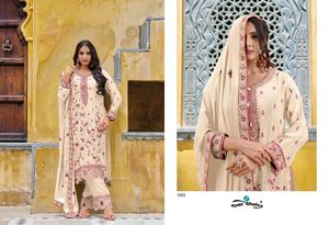 Chinon pur avec broderie lourde Costume Salwar Kameez pour mariage et fête Porter un costume pakistanais à un prix abordable - Product Image 3