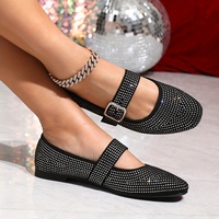 Nouveautés de l'été Sandales pour femmes : Chaussures plates à bout carré, ajourées pour femmes, chaussures décontractées et élégantes de style Mary Jane
