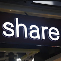 Surface de miroir en métal publicitaire illuminé 3D Led Back Signes électroniques Channel Letters Lights Sign pour magasin