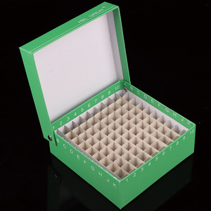 Hongbolai Paper Freezer Box 81 Compartment Cryogenic Tube Storage Hard Cardboard Double Sided White For Laboratory Use - Product Image 3
