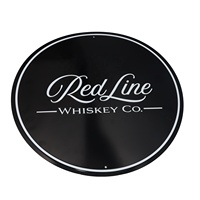 Panneau en métal personnalisé moderne pour cadeau de décoration de maison ou plaque en étain ronde en aluminium avec logo imprimé peint sculpté