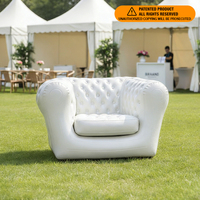 Canapé gonflable robuste de luxe capitonné pour événements extérieurs, fêtes, mariages, salons professionnels et locations