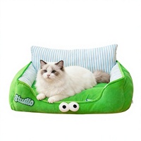 Nouveau lit pour chien en suède universel quatre saisons, color-block, pour petits chiens et chatons, tapis de caresse, livraison directe d'usine