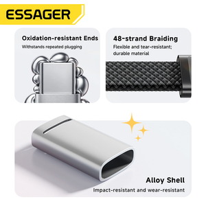 <span class=keywords><strong>สาย</strong></span><span class=keywords><strong>ชาร์จ</strong></span>เร็ว ESSAGER ES-X85 E-Marker แบบแบนถัก <span class=keywords><strong>สาย</strong></span> USB-C to USB-C รองรับ PD 100W <span class=keywords><strong>ส</strong></span>ำหรับโทรศัพท์มือถือ แล็ปท็อป <span class=keywords><strong>ชาร์จ</strong></span>เร็วแบบ Type C <span class=keywords><strong>ส</strong></span>ำหรับ iPhone Xiaomi <span class=keywords><strong>Oppo</strong></span> - Product Image 5