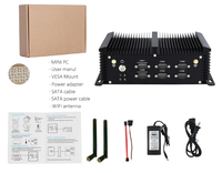Mini PC intel co-re i5 4200U sans ventilateur 6 x RS232 RS422 RS485 8 x USB 2 x LAN WiFi Win Linux ordinateurs industriels embarqués Ip68