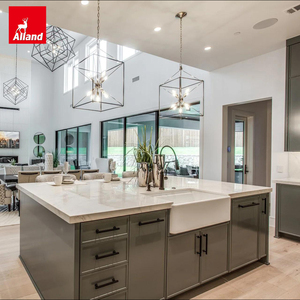 Allandgroup - Mueble de <span class=keywords><strong>Cocina</strong></span> Estilo Victoriano con Diseño Simple, Gabinete de Pared Delgado con Acabado <span class=keywords><strong>en</strong></span> Laca Verde y Cajones - Product Image 4