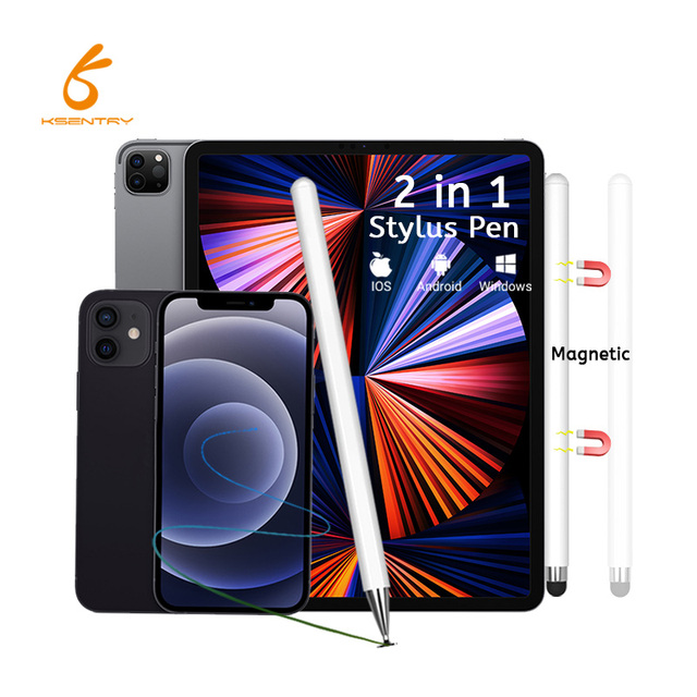 Oem/odm Universal Stylus Pens for Touch Screen Metal With Logo Suitable for Apple/samsung/xiaomi Tablet Stylus Pen 2 in 1