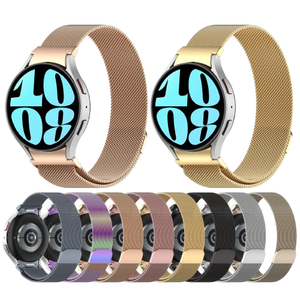 Ajuste rápido de acero inoxidable Milanese No Gaps Band para <span class=keywords><strong>Samsung</strong></span> <span class=keywords><strong>Galaxy</strong></span> <span class=keywords><strong>Watch</strong></span> 7 6 5 <span class=keywords><strong>4</strong></span> Classic 5Pro Correa de metal de bucle magnético - Product Image 4