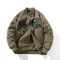 Blousons d'hiver matelassés pour hommes avec lettres brodées, style aviateur, vente en gros, logo personnalisé, grandes tailles, doudoune chaude de créateur