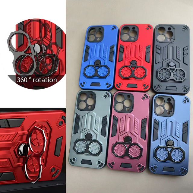 Mobile Phone Cases Cover for iPhone 17 Samsung Galaxy A17 Tecno Pova 7 Pro Ultra 5G Shockproof 360 Handle Ring Smartphone Case