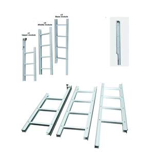 Échelle pliante d'évacuation incendie moderne, extensible, à deux côtés, en aluminium, avec une capacité de 300 livres - Product Image 1