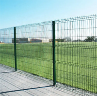 Offre spéciale, panneau de clôture en treillis métallique soudé incurvé 3D moderne, clôture de sécurité en fer PVC de jardin pour maisons et parcs