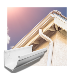 Système de drainage de gouttière en PVC anti-UV, sans décoloration, style K, couleurs noir et brun, <span class=keywords><strong>collecteur</strong></span> d'eau de pluie en plastique <span class=keywords><strong>rectangulaire</strong></span> <span class=keywords><strong>pour</strong></span> toiture - Product Image 1