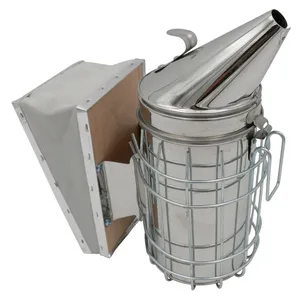 Stainless Steel Bee Smoker Transmitter Kit with Heat Shield Bee Hive Smokers for Beekeepers