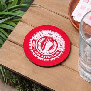 Sous-verres en mousse personnalisés en gros, sous-verres blancs solides pour impression par sublimation, cadeaux promotionnels, publicité, marquage, logos - Product Image 1