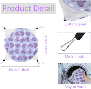 Lichtgewicht Fluwelen Hangende Hangmat Voor Rat Cavia Papegaai Suikerzweefvliegtuig-Accessoires Voor Huisdieren - Product Image 3