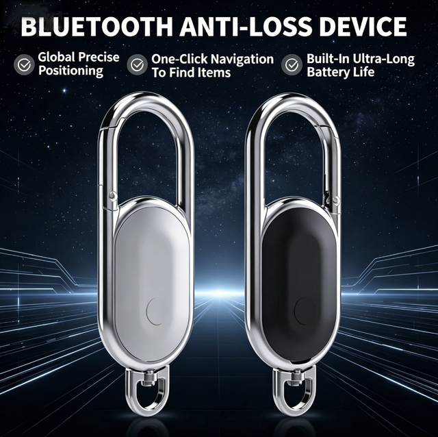 Smart GPS Tracker & Locator Real-Time Anti-Lost Device with Waterproof Keychain Design for Children Elderly Pets Vehicles