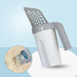 Poop çanta ile taşınabilir dayanıklı plastik kedi çöp kürek hızlı temizlik up Pet kedi temizlik malzemeleri için entegre kedi kumu kepçesi - Product Image 1