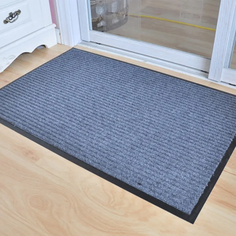Pelindung lantai Kaki tikar Karpet Permadani Dukungan PVC Ribbed Double Desinfeksi Pintu Tikar Karpet