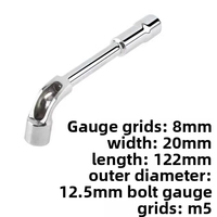 Llave de tubo métrica en forma de L y 7, hexagonal externa de doble cabezal, 6-24 mm, herramienta de reparación automotriz antideslizante de alto torque, resistente al desgaste