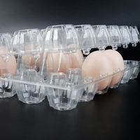 Prix d'usine, boîte à œufs en plastique à 30 alvéoles, plateau à œufs carré transparent en gros