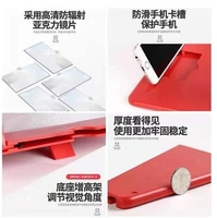 Mug Warmer Coaster HD Video Magnifier Foldable Stand Smart Phone Holder ABS Material Wireless App Remote Control for Home Use
