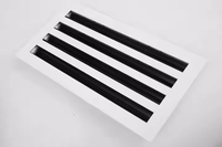 Diffuseur d'air carré en aluminium moderne à fente linéaire pour plafond