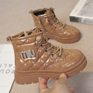 Giày bốt kiểu Anh cho bé gái thiết kế mới, thời trang thu đông, đế mềm, khóa đơn, thoáng khí - Product Image 4