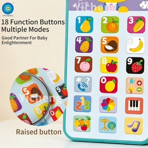 Té<span class=keywords><strong>l</strong></span>éphone jouet rechargeable pour enfants, multifonctionnel, éducatif, avec anglais/<span class=keywords><strong>espagnol</strong></span>/russe, jouet d'apprentissage précoce pour bébés - Product Image 3