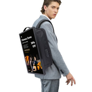 แฟชั่น27นิ้วกระเป๋าเป้สะพายหลังโฆษณา LCD ป้ายโฆษณาดิจิตอลของมนุษย์กระเป๋าเป้สะพายหลังป้ายโฆษณา - Product Image 2