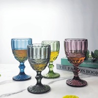 Gobelet en verre gaufré à motif serpentin XUANHUI pour vin rouge et style vintage, capacité 301-400 ml, design de luxe léger