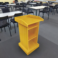 Podio de Madera Multiusos, Moderno, Ecológico y Duradero, para Uso Comercial, Tamaño Personalizable, Ya Ensamblado, para Escuelas, Iglesias, Profesores
