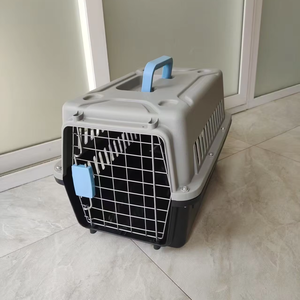 Jaula de Transporte para Mascotas, Ecológica y Conveniente para Viajes, Aprobada para Transporte Aéreo, Caja de Transporte de Plástico para Perros, Mochila con Botones, Estampado, 15 kg - Product Image 1