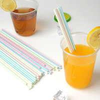 Emballage unique personnalisé pris en charge les pailles colorées en PLA pour les boissons de jus de café paille à boire jetable biodégradable en PLA