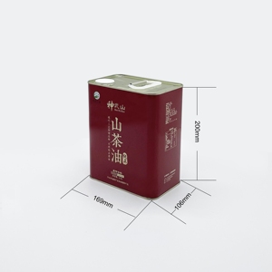 Boîte en fer blanc carrée personnalisable en gros avec poignée en plastique pour huile alimentaire, aliments pour animaux, biscuits, chocolat, gâteaux, huile d'olive - Product Image 1