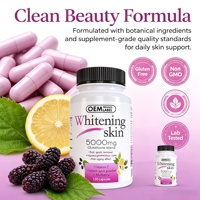LUVVITA Capsules de glutathion et de vitamine C personnalisées en gros pour éclaircir la peau, antioxydantes, pour les soins de la peau des femmes, éclaircissantes, HALAL