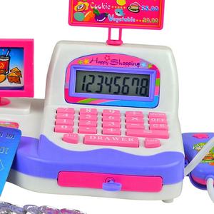 ที่นิยมพลาสติกซูเปอร์มาร์เก็ตเครื่อง<span class=keywords><strong>แคชเชียร์</strong></span>เงินสดลงทะเบียนของเล่นสำหรับเด็กบทบาทเด็กแกล้งเล่นชุดเกมที่มีสแกนเนอร์ - Product Image 3