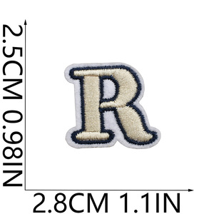 Mini Patchs Brodés en Polyester avec Lettres Anglaises, Autocollants Numériques de Petite Taille pour Vêtements, Sacs, Emballages Décoratifs - Product Image 2