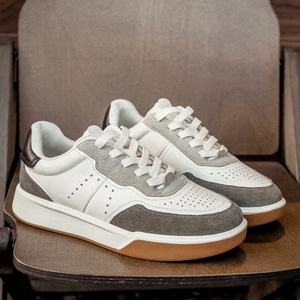 Zapatos de Cuero de Diseño Retro de Alta Gama, Zapatillas Casuales de Piel de Vacuno de Primera Calidad para Hombre, Zapatos Deportivos Blancos - Product Image 5