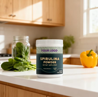 Poudre de spiruline concentrée, protéine végétale, soutient la santé immunitaire et la fonction cardiovasculaire, complément alimentaire à base de spiruline
