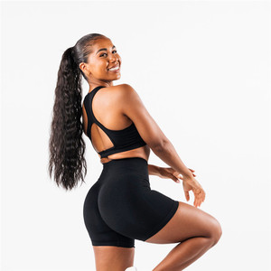 Vente en gros de shorts de motard de yoga sans couture pour femmes gym <span class=keywords><strong>fitness</strong></span> shorts de motard sans couture en nylon pour femmes yoga des fesses - Product Image 4